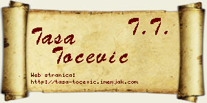 Tasa Točević vizit kartica